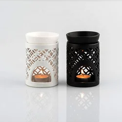 Wholesale ceramic oil and wax burner ceramic candle container wholesale ceramic candle jars