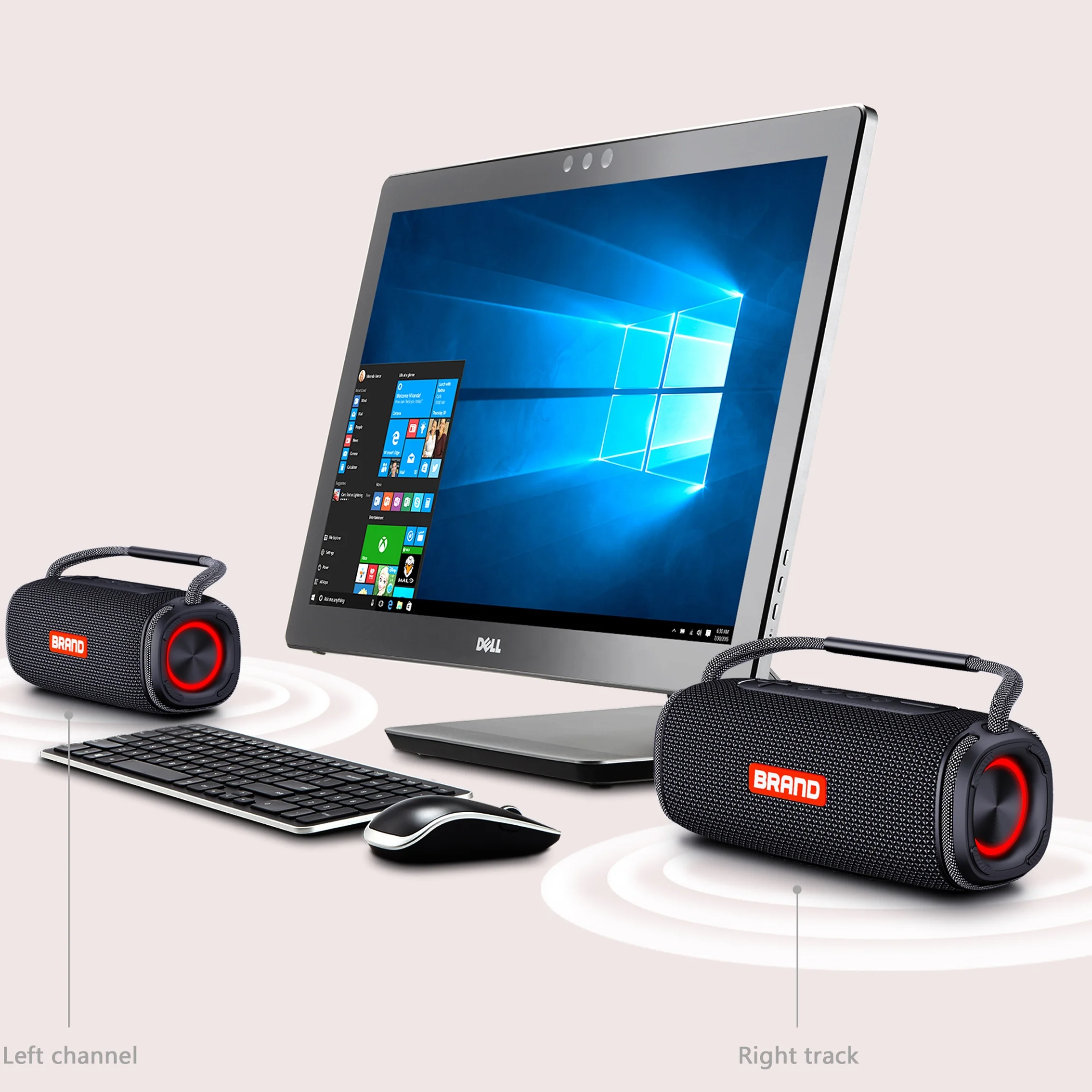 20w Portable Music Parlante Bluetooth Stereo Loud Speaker Outdoor Wireless With LED Light