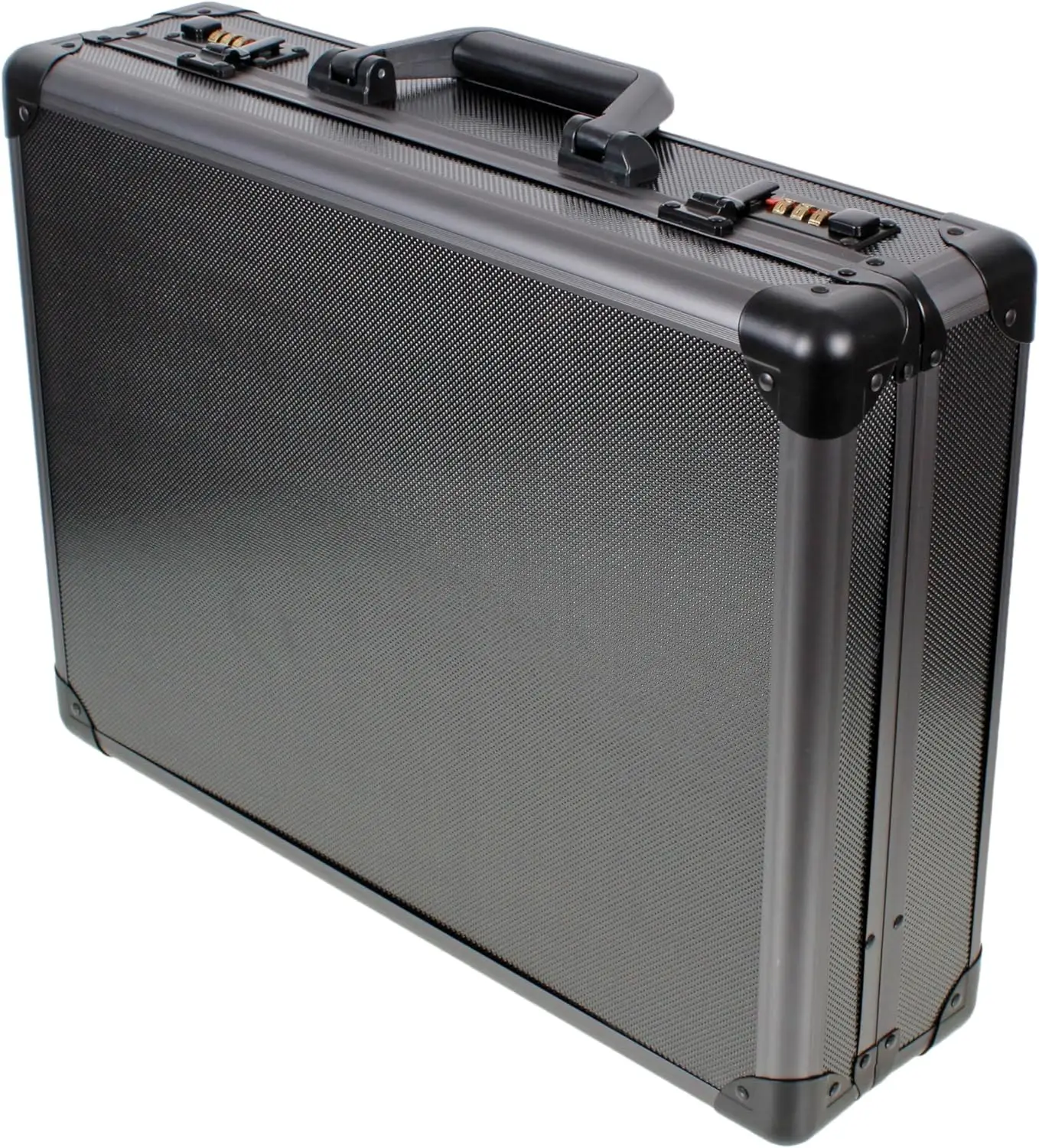 Combination Lock Briefcase Storage Aluminum Case Black Aluminium Briefcase Business Office Travel Work Laptop Bag