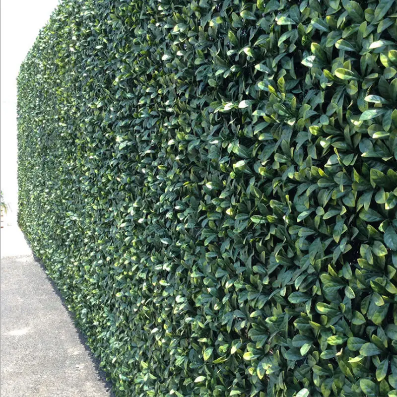 Wholesale Artificial Panel Hedges Roll Plastic Boxwood Grass Green Wall Faux Vertical Plants Wall For Garden Decoration