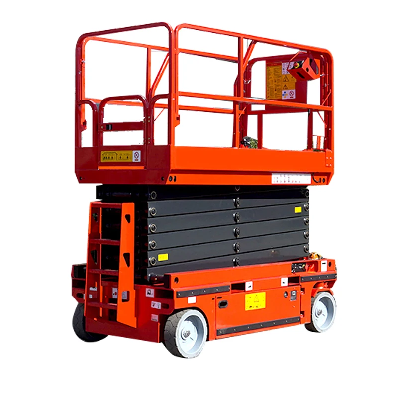 10m 12m 14m Mobile Hydraulic Battery Trailer Electric Scissor Type Mobile Lift Aerial Work Platform