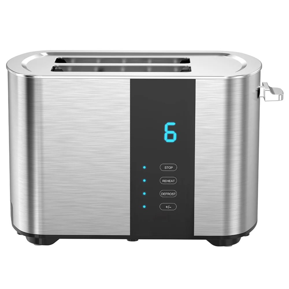 Tenfly Stainless Steel Toaster Factory Custom, Home Use 2 Slices Bread Toaster, Touch Screen Breakfast Sandwich Maker