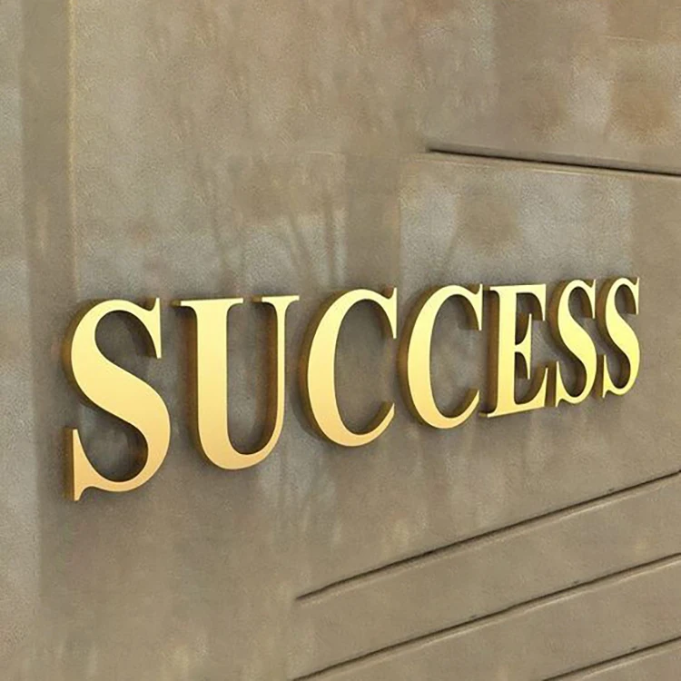 Factory price stainless steel laser cut 3d custom business sign letter wall 3d logo custom metal letter logo