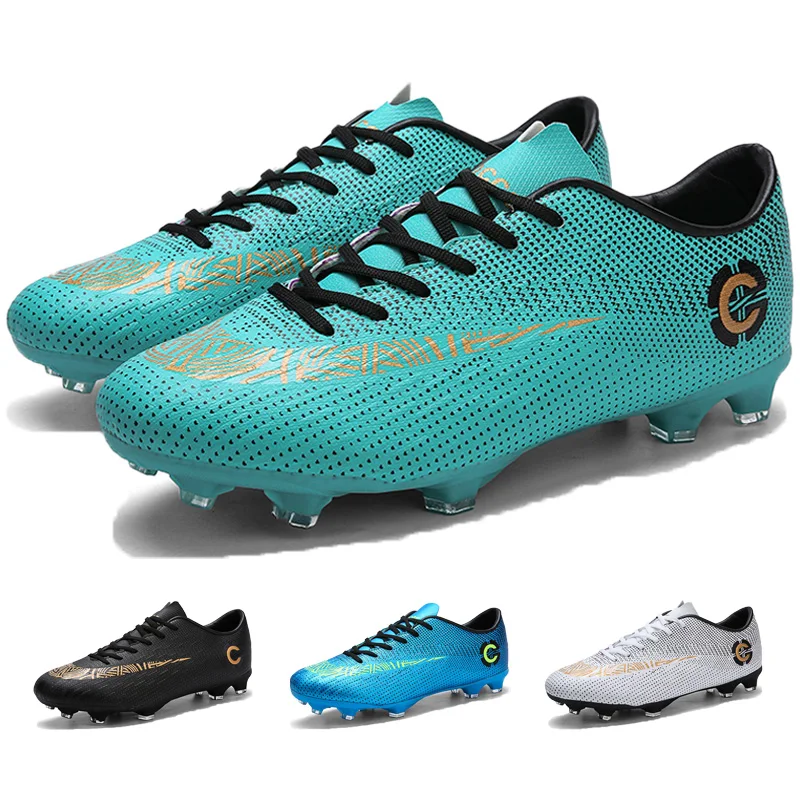 New Sock Soccer Boots High Top Outdoor Lawn Sport Shoes Boy Anti Slip Long Spike Soccer Shoes Long Spikes Shoes Football