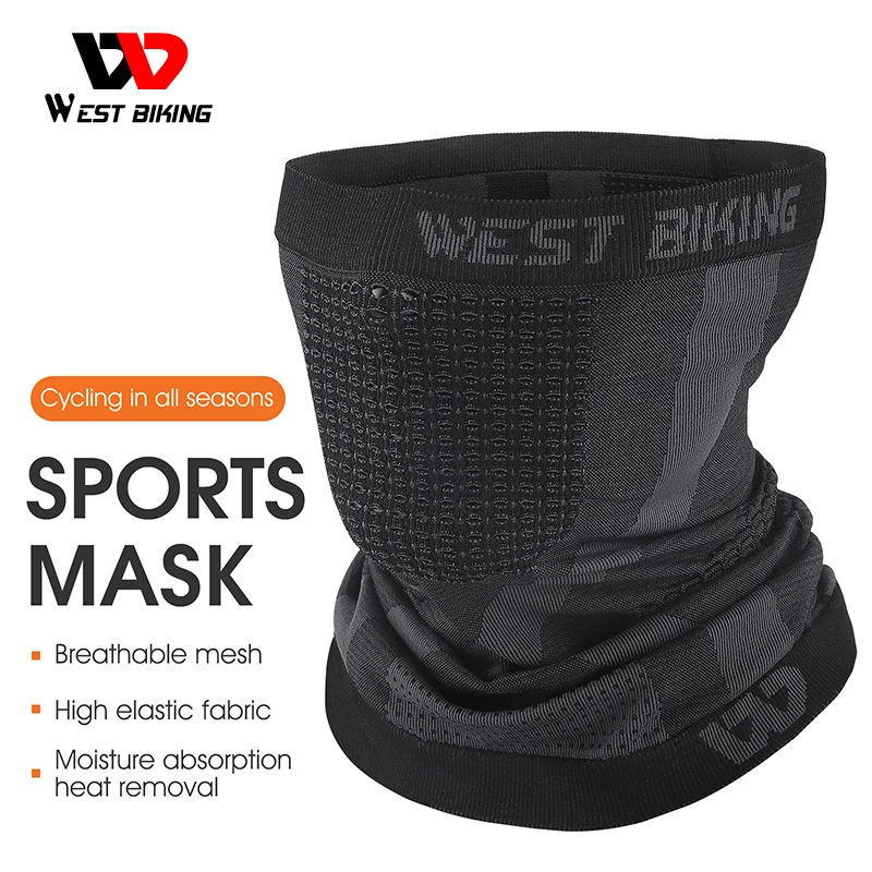 WEST BIKING Breathable High elastic Bicycle Face Mask Comfortable Cool  Cycling Face Mask Knitted Fabric Bike Face Mask
