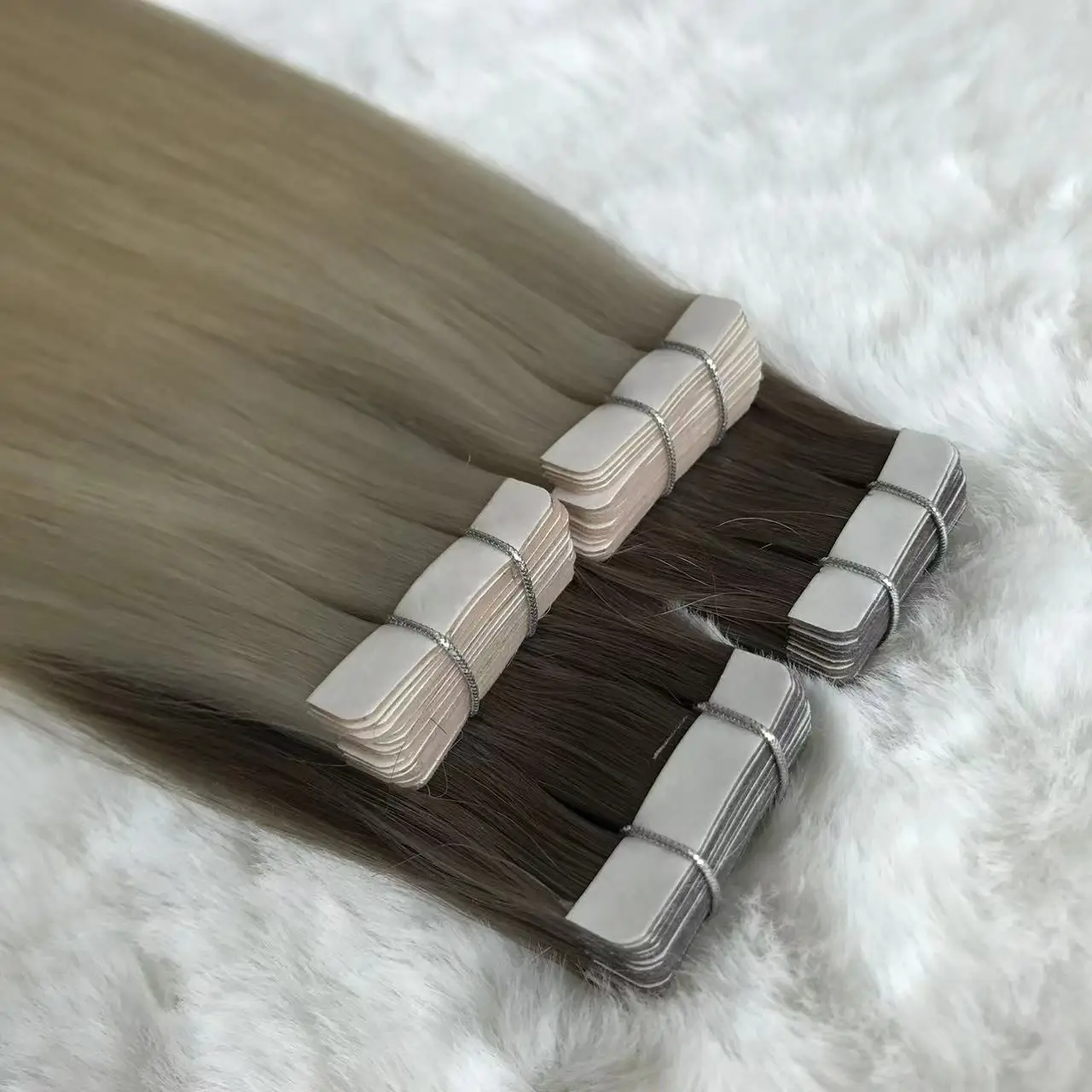 Dingqiao 100% натуральные человеческие волосы Remy двойная вытянутая невидимая лента для наращивания волос тонкие бесшовные европейские