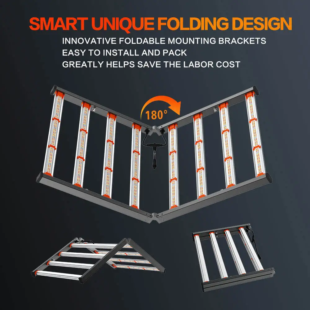 Best Hydroponic Spydr Full Spectrum Lm301 320w 8 Bar Commercial Led Grow Light With 0-10v Dimming