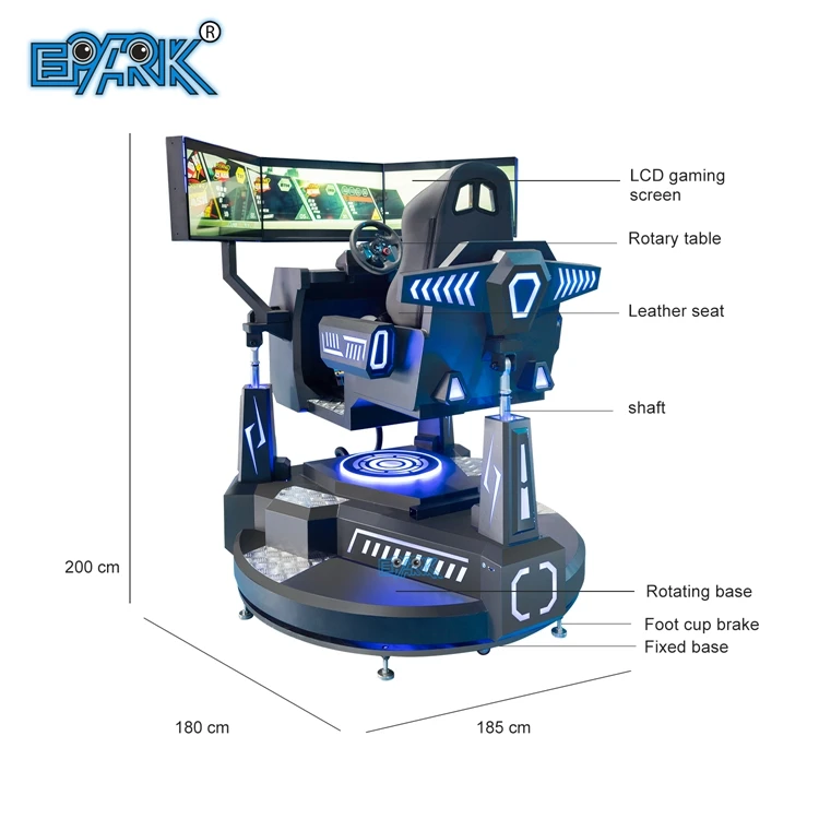 Virtual Reality Racing Motion Car 6 Dof 360 Degree High Speed 3 Screen VR Car For Sale