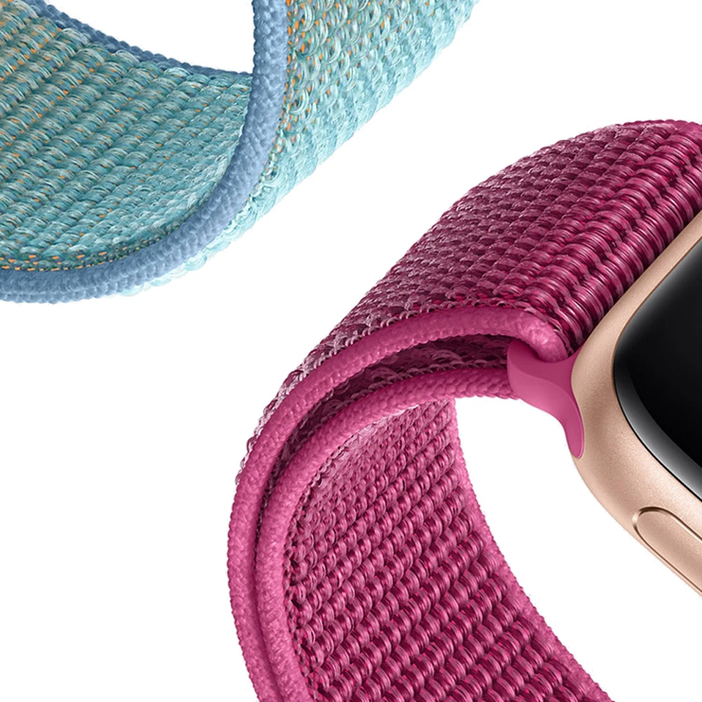 Belden нейлоновые браслеты для браслет яблоко тканый нейлоновый ремешок iWatch серии 5 4 смарт Apple Watch 44 мм