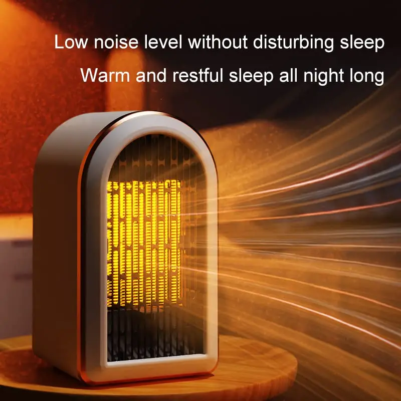 Mini Personal Portable Quiet Vertical PTC Ceramic Space Air Hot Electric Fan Heater For Winter Warm Hand Feet Home Office Desk