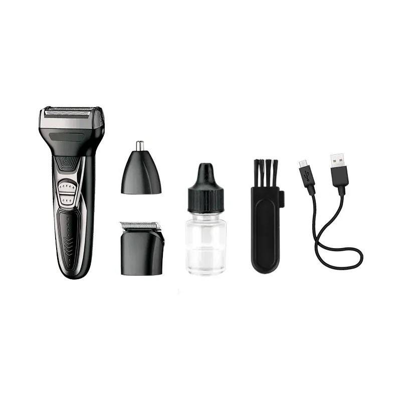 Kemei KM-1428 Usb Rechargeable Electric Shaver Multifunctional Hair Trimmer Lady Shaver 1200MA Three In One Electric Razor