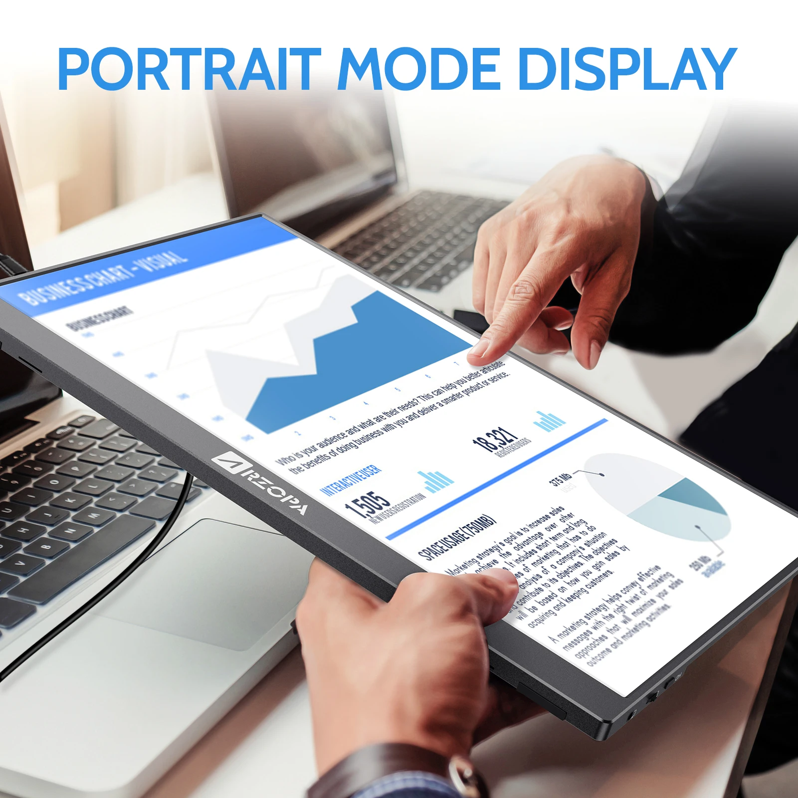  Arzopa manufacturer wholesale 15.6 inch portable monitor 4K gaming Laptop cell phone