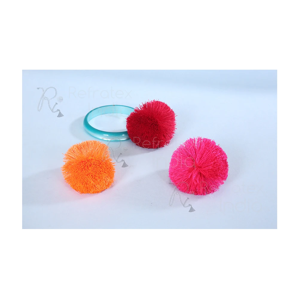 Decorative Handmade Polyester Pom Poms in India