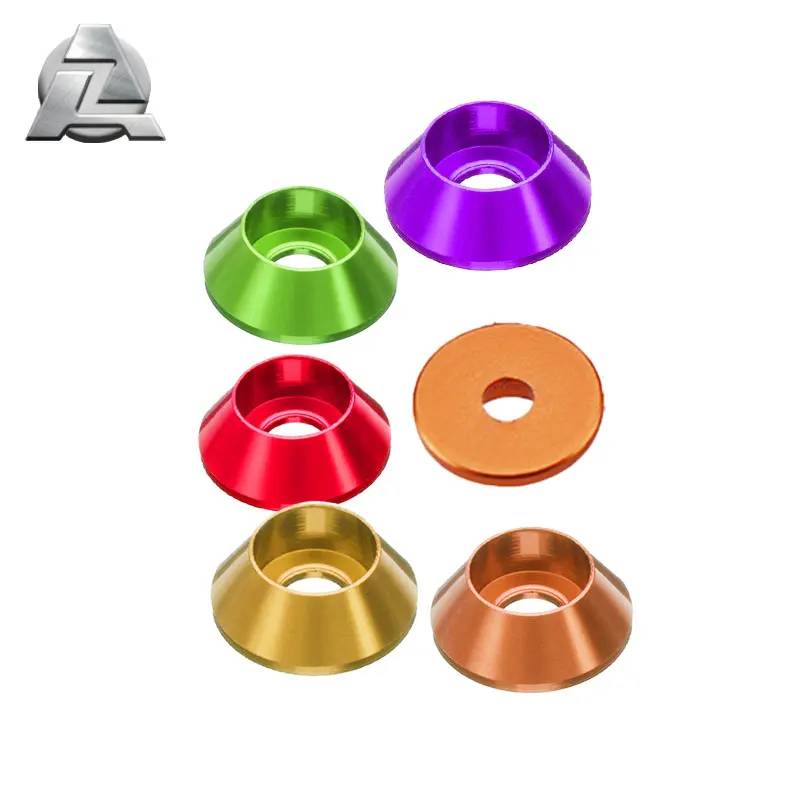 Red gold m5 m6 m8 cone washer aluminum alloy cone cup head screw gasket conical countersunk fender washer