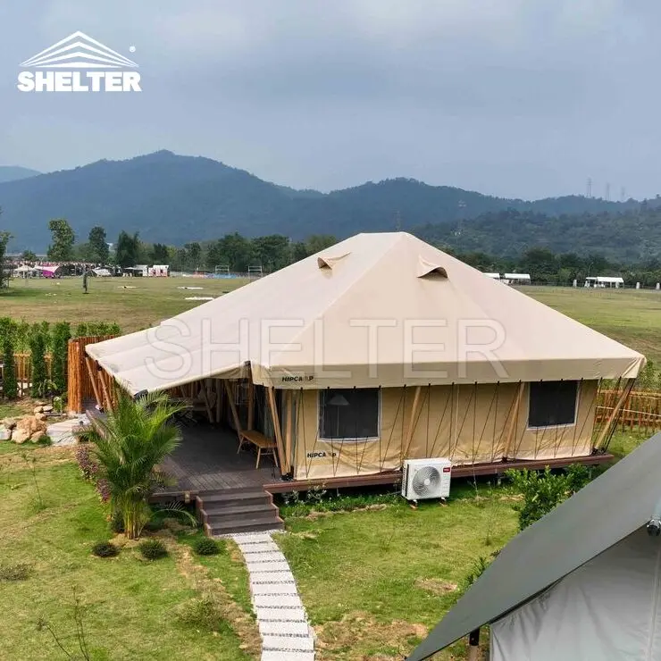 Tenda campeggio Glamping Роскошные зимние палатки для кемпинга уличная вилла палатка сафари