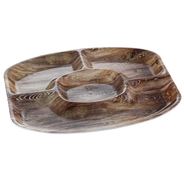 Best selling Serving Tray With Compartments  Divided Snack Food Serving Plate Tray