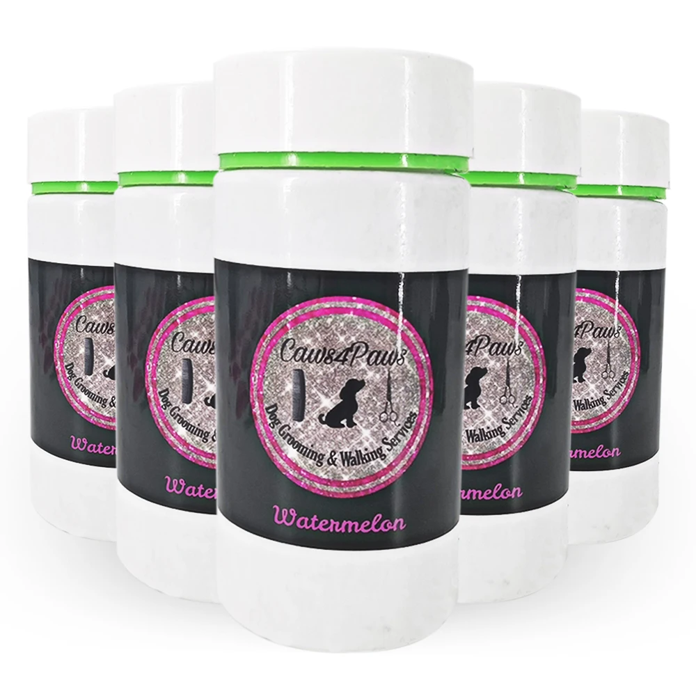 Cheap Self Adhesive Dog Logo Sticker Custom Waterproof Shower Gel Pet Supplies Private Cartoon Animals Pet Shop Label Stickers