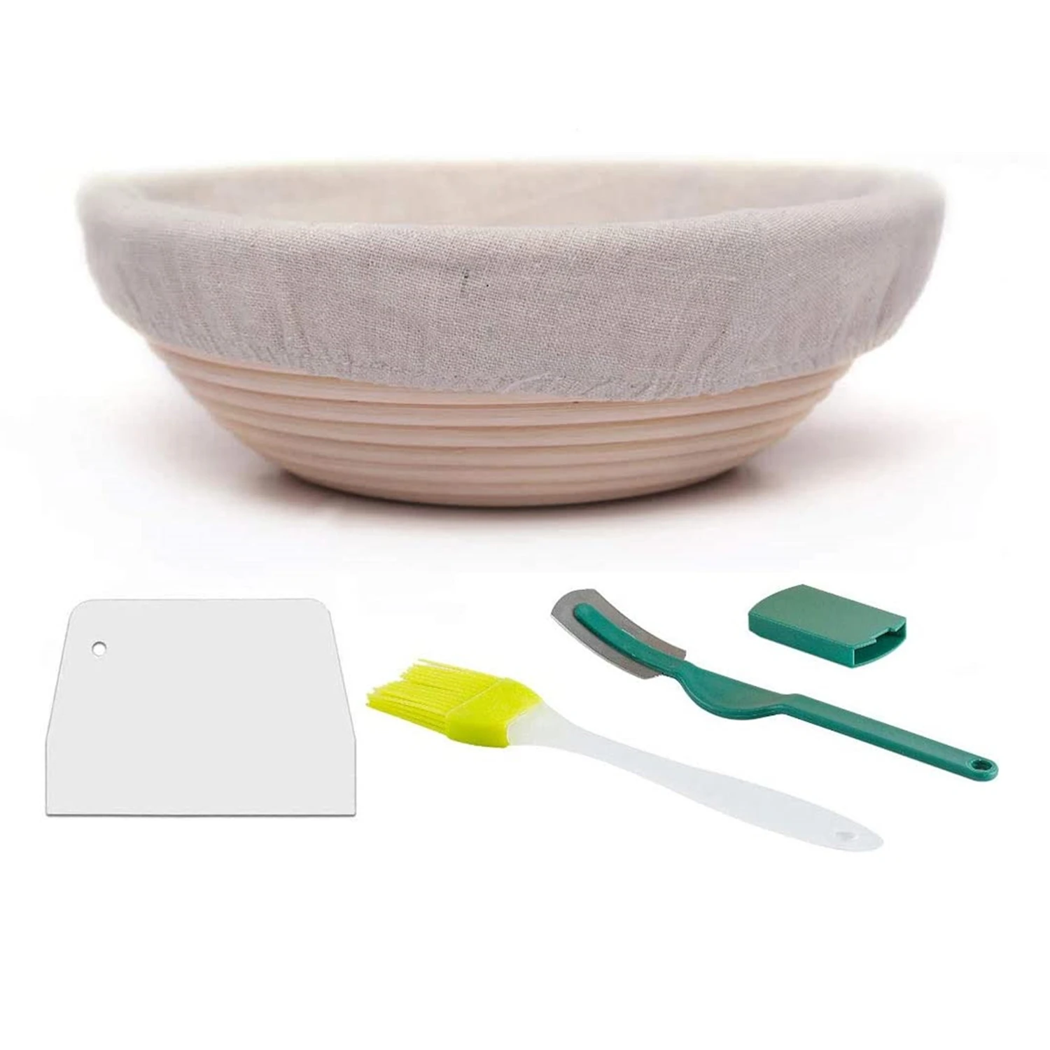 Baking tools accessories set rattan bread dough fermentation lame proofing basket