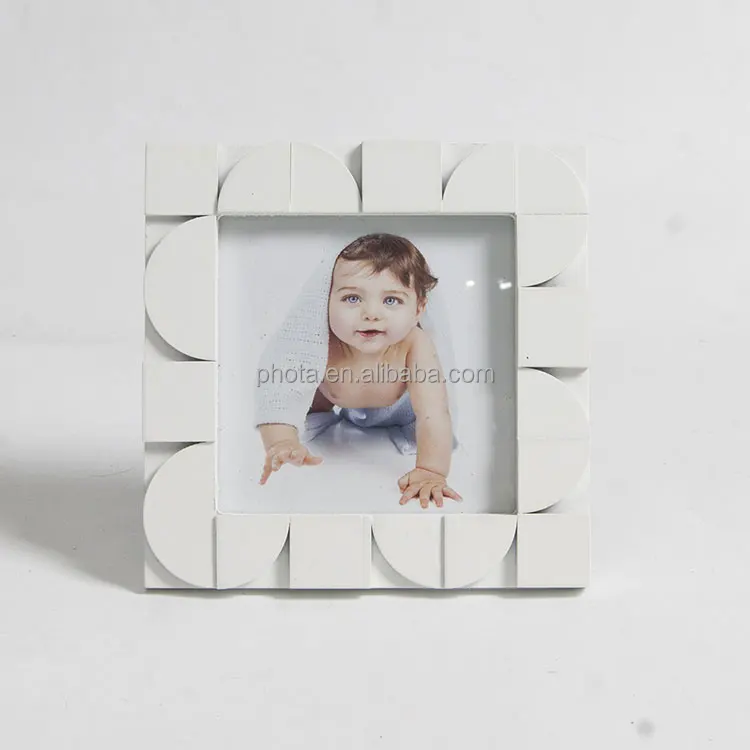 PHOTA 4x4/5x7 MDF white Picture Frame irregular Wood block collage