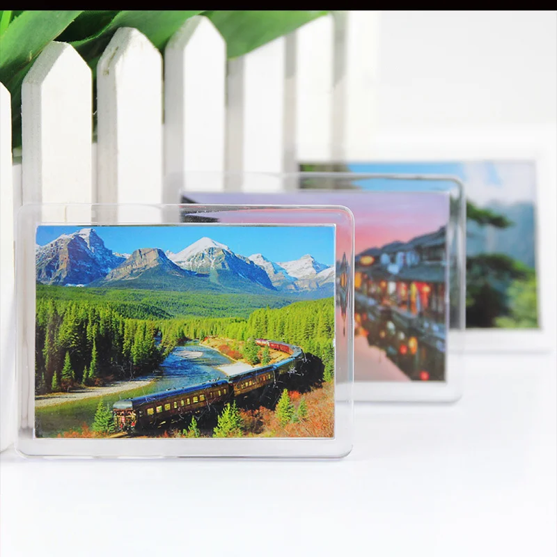 Hotsale Magnetic Photo Picture Frames For Refrigerator Homedecor Instax Mini Blank Acrylic Fridge Magnet Photo Frame