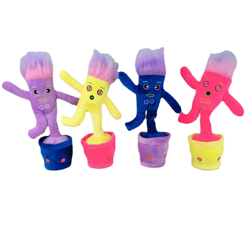 Fast Shipping BSCI Custom Plush Cactus Toy Dancing and Singing Electronic Rechargeable Repeat Talking Soft Stuffed Toys for Kids