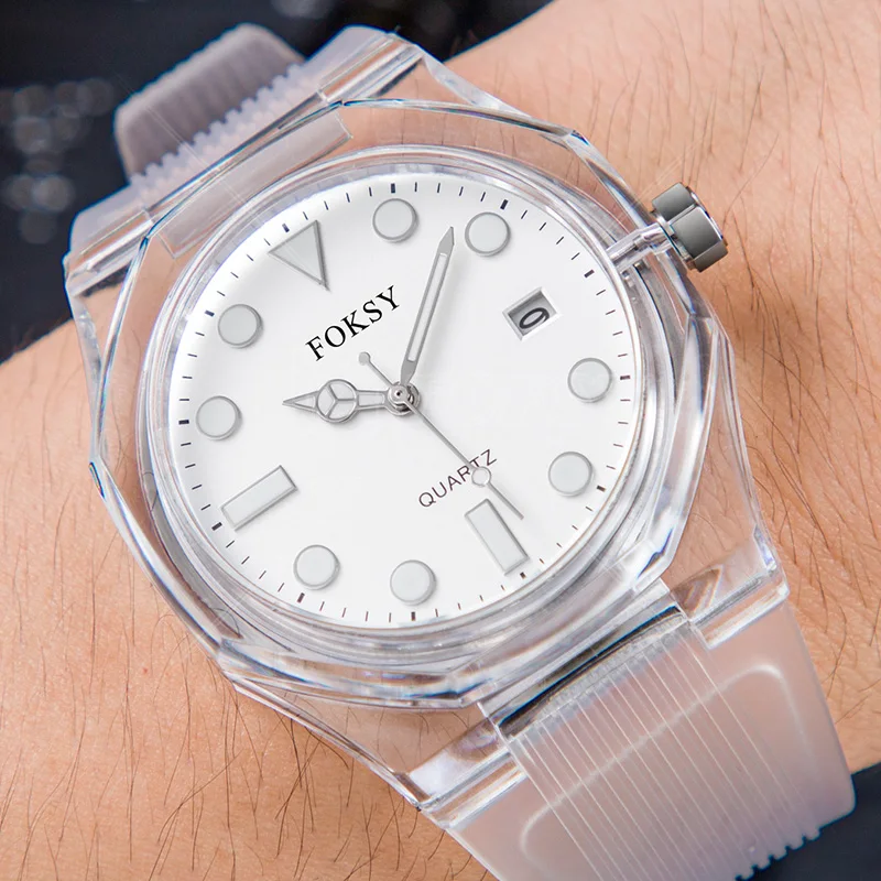 Original Waterproof Minimalist Wrist Luxury Custom Brand New Fashion Classic Transparent Quartz Watch for Men