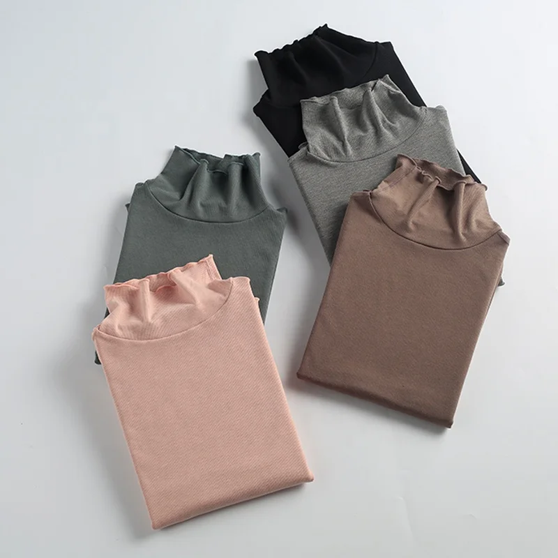 
Womens Premium Soft Skiing Underwear Turtle Neck Modal Cotton Thermal Underwear 