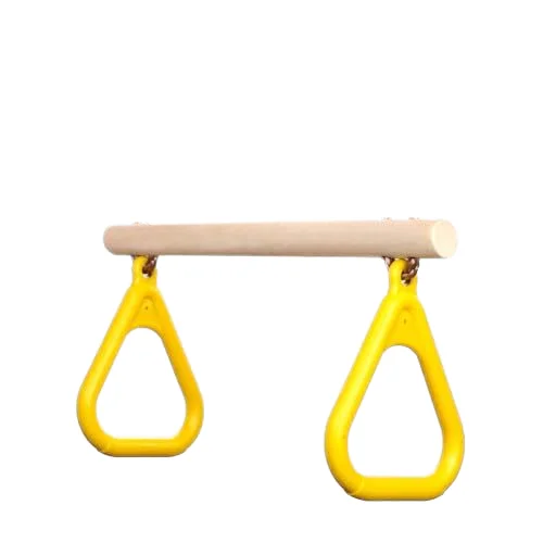 Outdoor Play Adjustable Gymnastic Ring Kid Body Wooden Plastic Toy Swing Set Training Rings monkey bar for Children