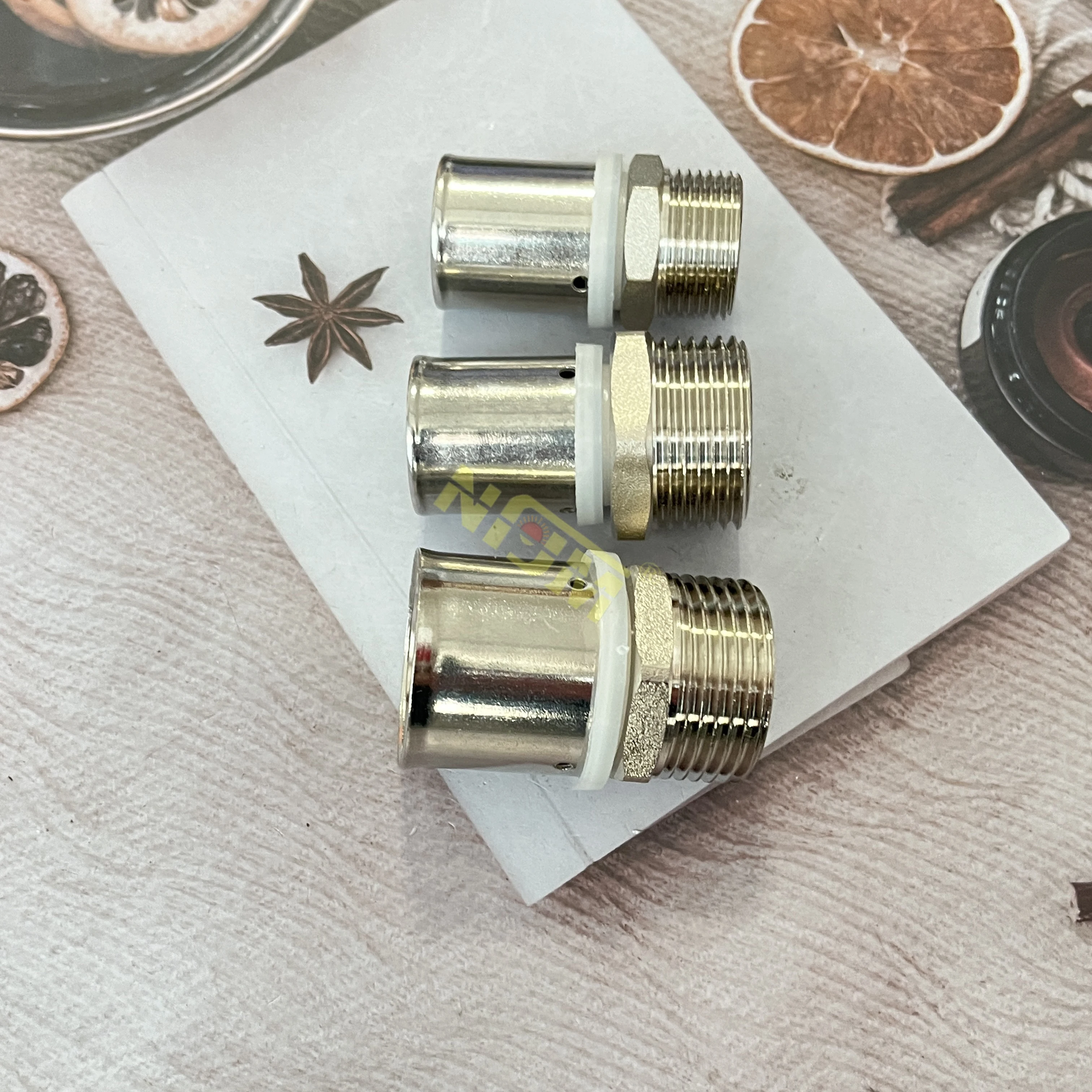 NFJM Brass Press Fitting PEX Crimp Fittings PEX Al PEX Fittings For Water Heating