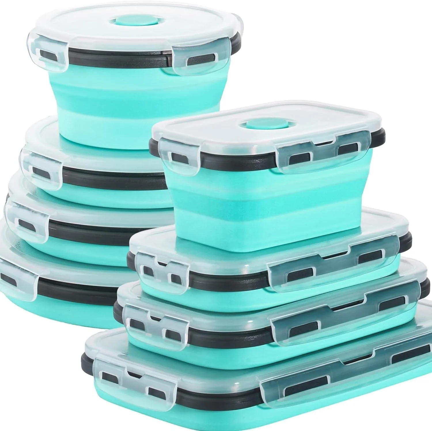 Wholesale Travel Collapsible Bowl Round/Square Silicone Foldable Bowl Unbreakable Camping Tools
