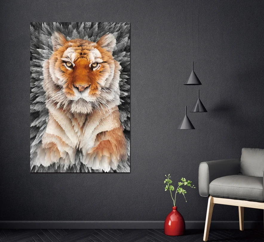 HD Modern Realistic Animal Acrylic Canvas Wall Art Decorative Painting Office Living Room Digital Painting