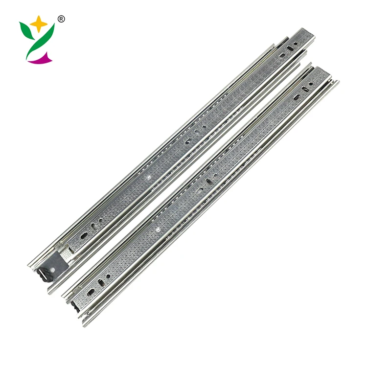 YUXING metal full extension furniture rails drawer guide kitchen cabinet damper heavy duty drawer slide