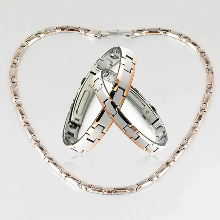 
Energinox Health Care Couple Bracelet 99.999 Germanium Tourmaline FIR Ion Magnetic Energy Tungsten Germanium Bracelet 