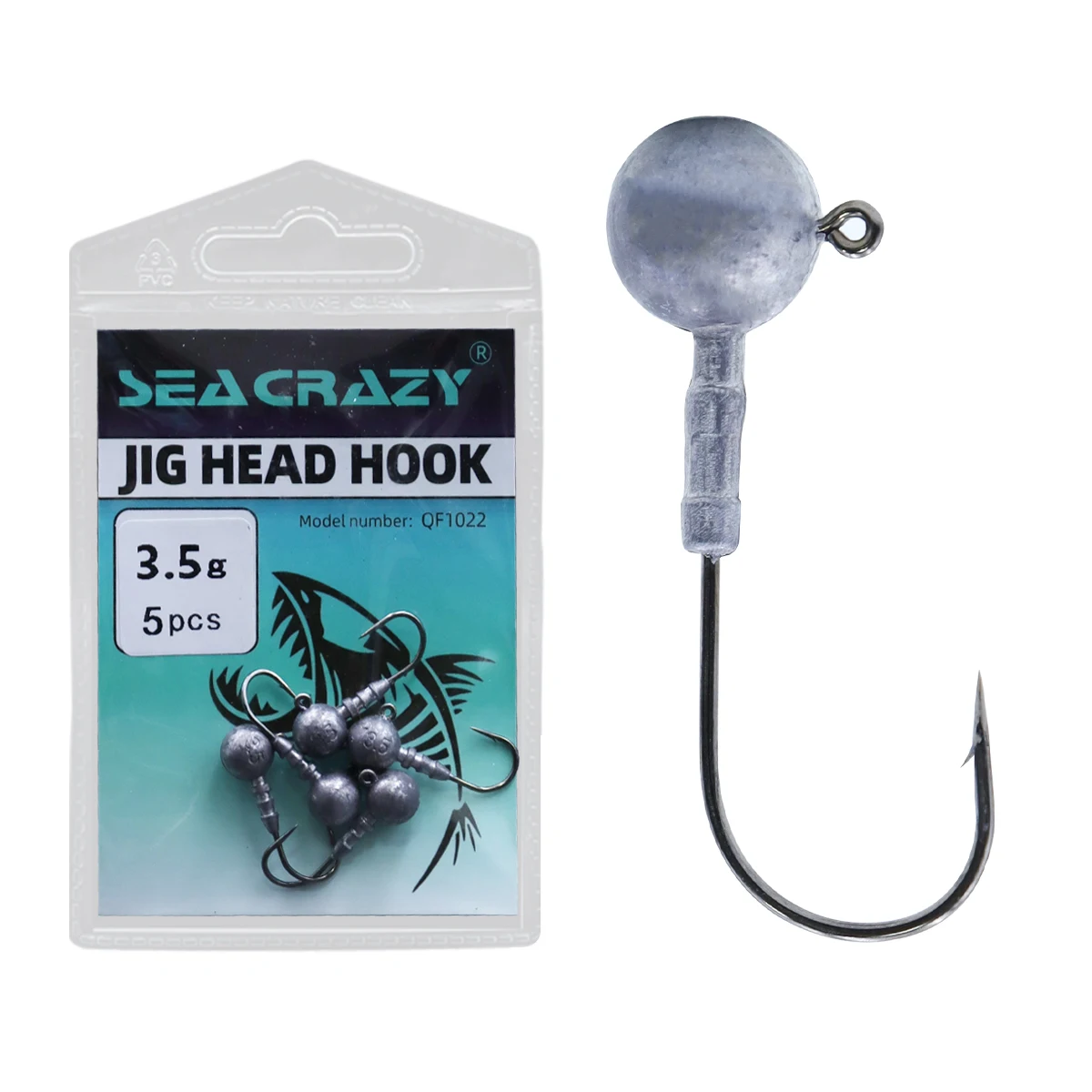 Fishing Lead Head Jig Hook 3.5g 5g 7g 10g For Soft Lure Worm Bass Trout Jighead Round Ball Fishing Hook