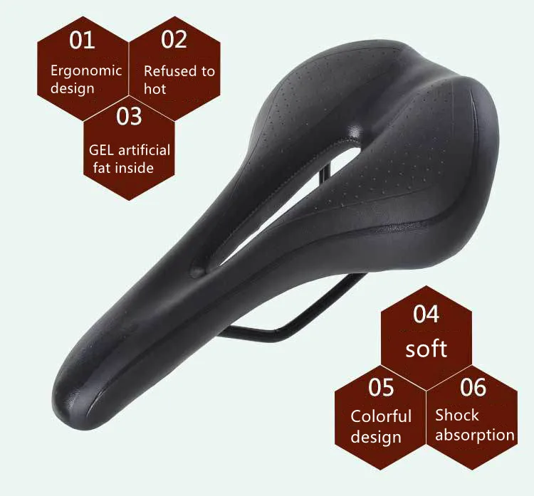 2024 Comfortable Exercise Bike Saddle Seat For Cycling Other Bicycle Parts Soft MTB Mountain Road Bicycle Saddle