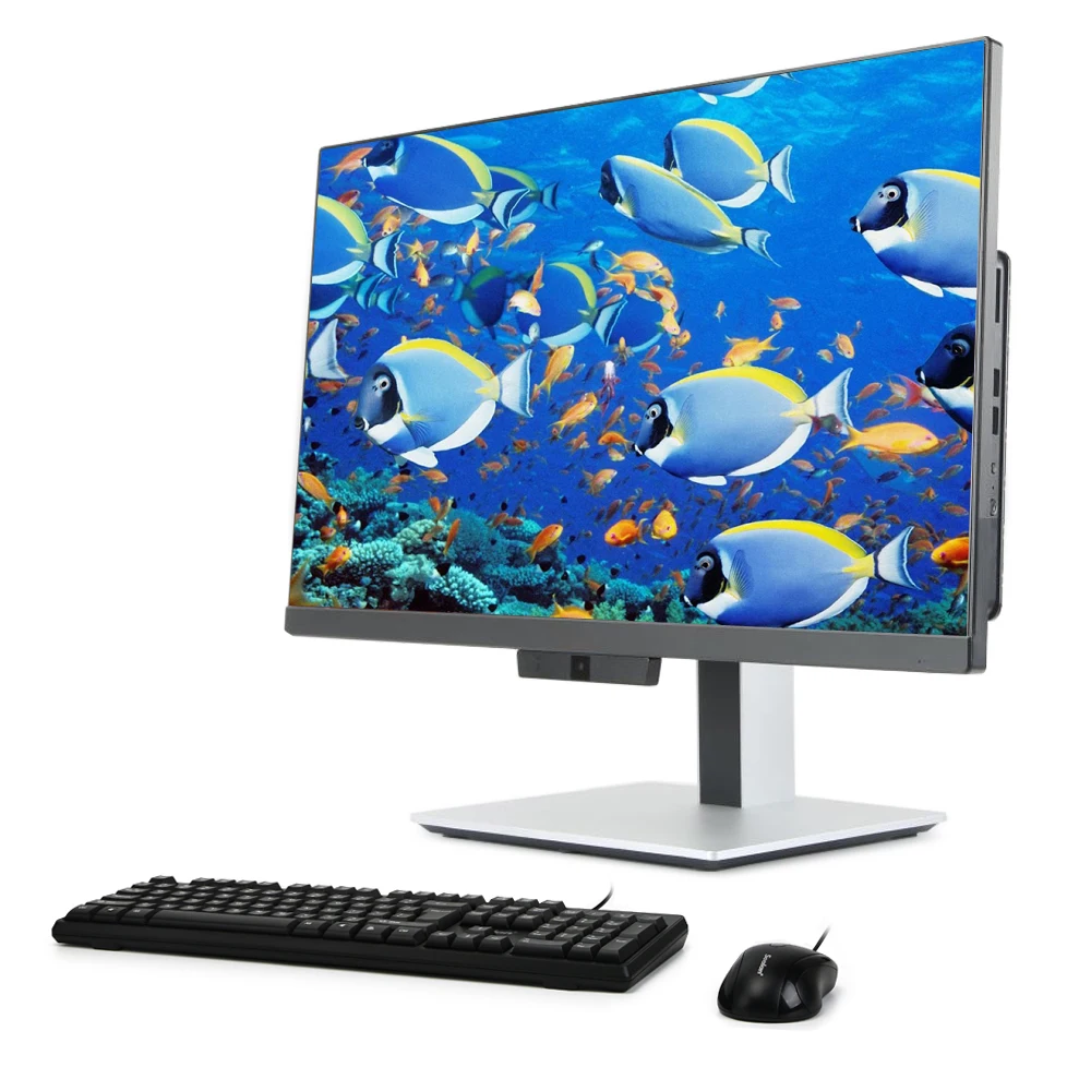 Factory Wins10 0.3MP Cam 24 inch 8G RAM 512G SSD All In One PC CPU i3-3120 Lifting Mount Office Meeting AIO Desktop Computer