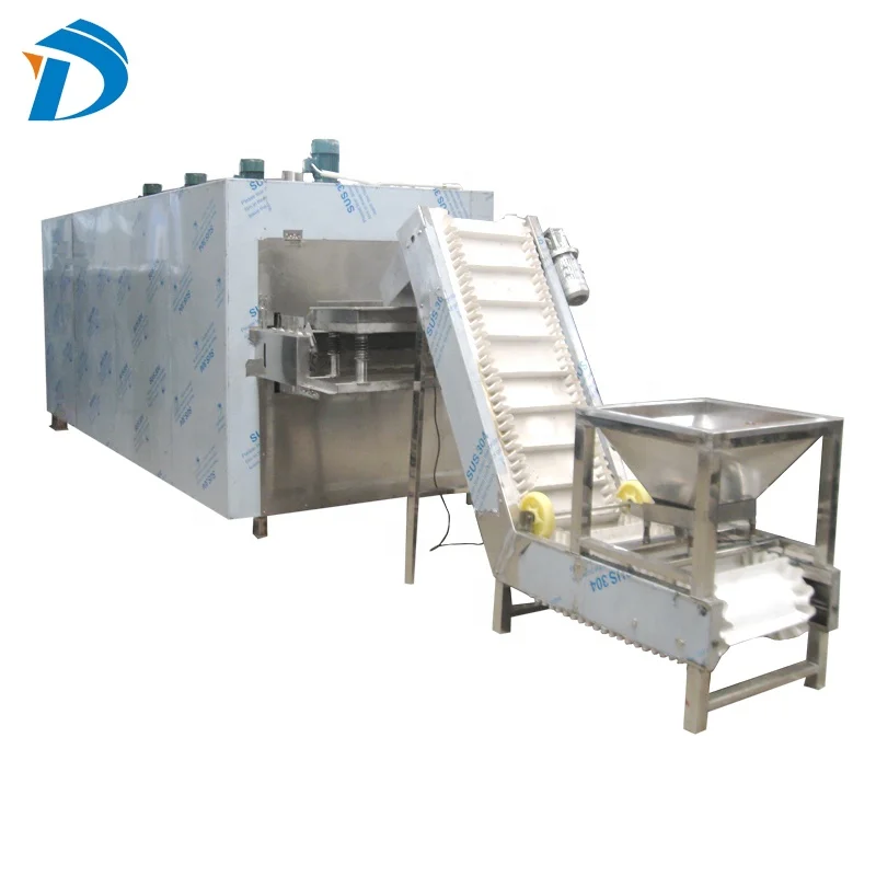 Automatic apricot washing peeling slicing drying machine
