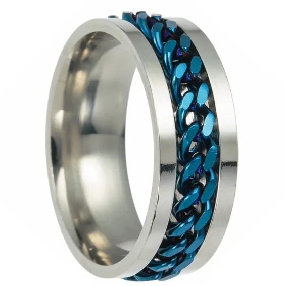 Yiwu DAICY Hot selling items reduce pressure rotating ring titanium steel chain ring for men ring wholesale price