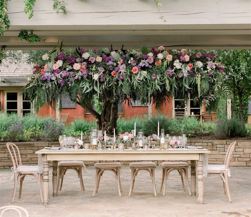 luxury elegant wooden dinning tables king and queen wedding chairs special event space furniture black for events
