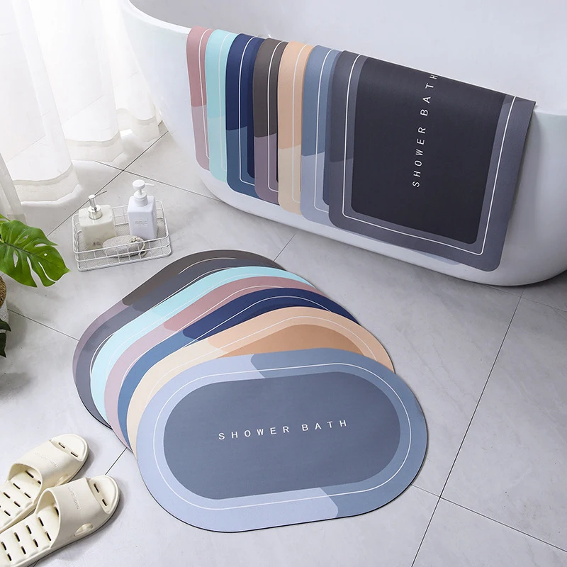 Multipurpose Household Floor Pads Water Absorption Quick Drying Shower Diatomite Bath Mats Non Slip Bathroom Foot Mat