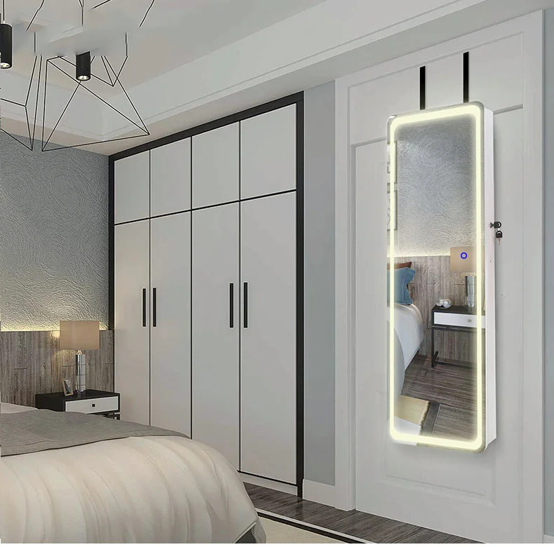 2021 Newest Design LED Mirror Wooden Storage Living Room Cabinet For Home