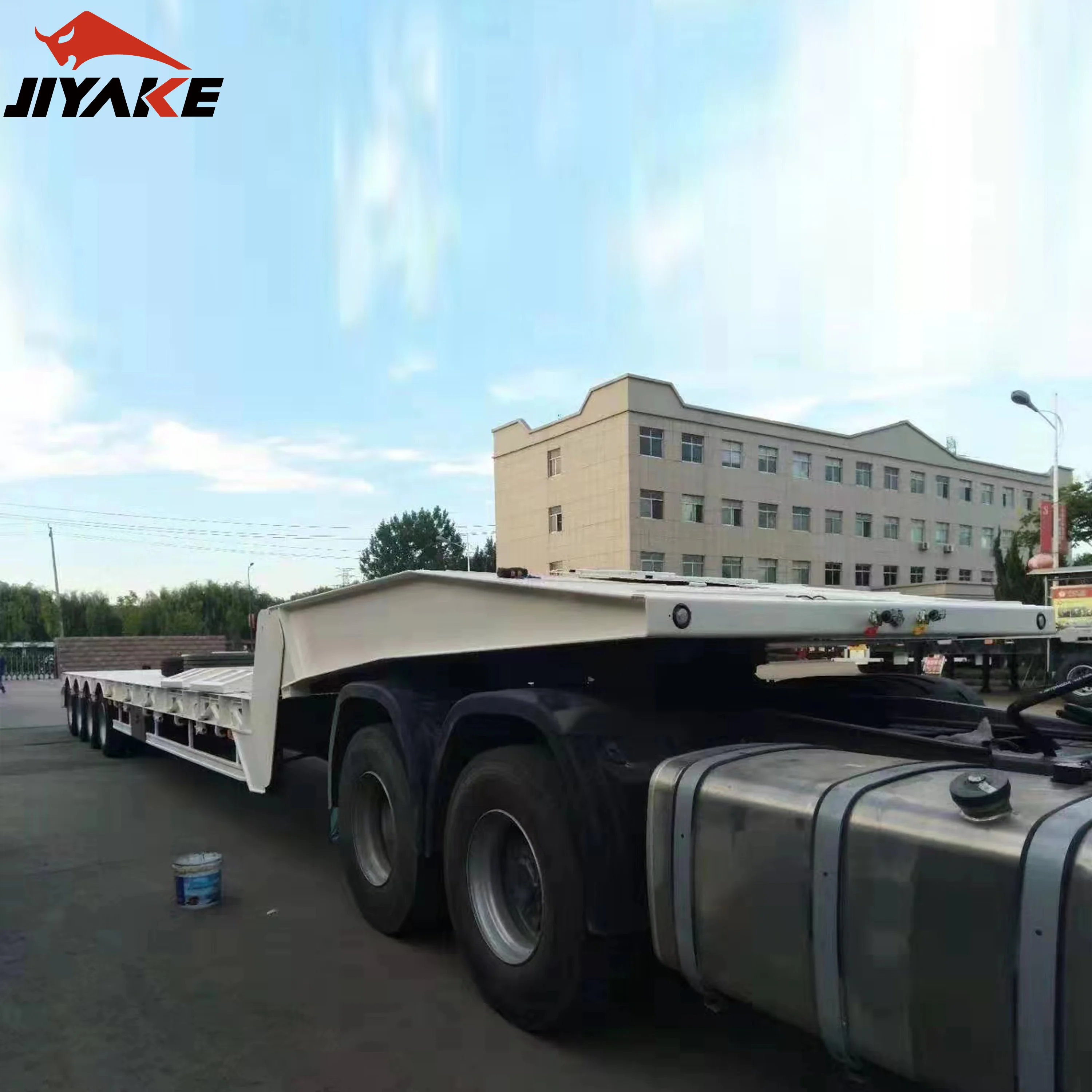 2/3/4/5 Axis Customized Lowbed Lowboy Low Bed Low Loader Modular Semi Trailer Heavy Duty for Machine Transport