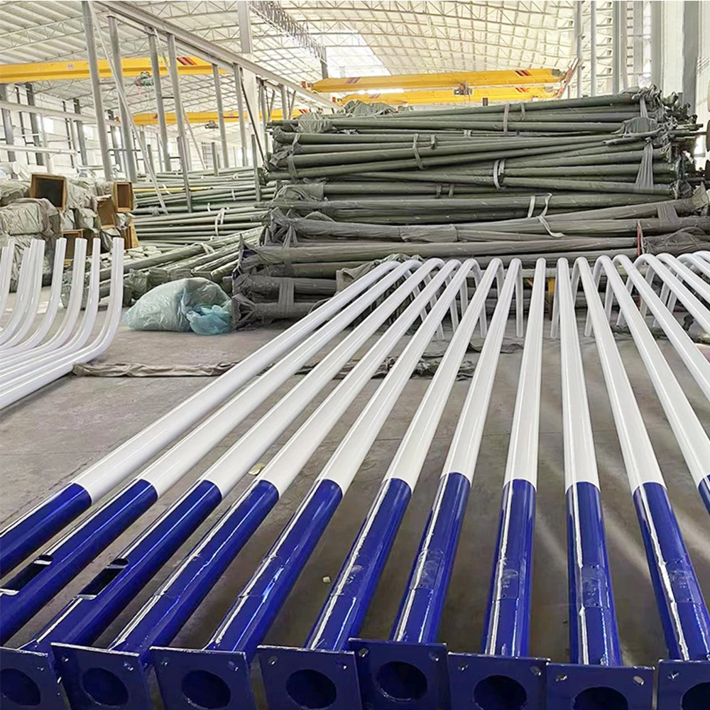 single single arm 15ft 20ft 25ft 30ft 4m 5m 6m 7m 8m 9m 10m 11m 12m galvanized steel used street lighting pole price