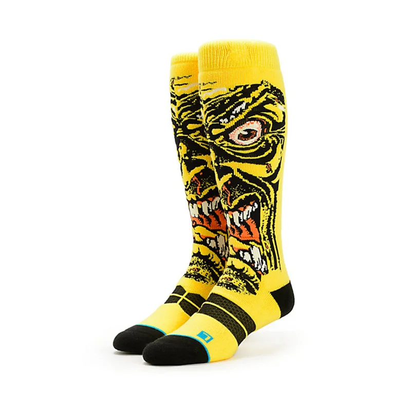 
Funny Crazy Face Dress Socks for Men Women Calcetas Happy Crazy Socken 