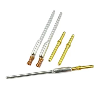 Pcb test probe copper pin socket connector brass gold-plated crimping terminal