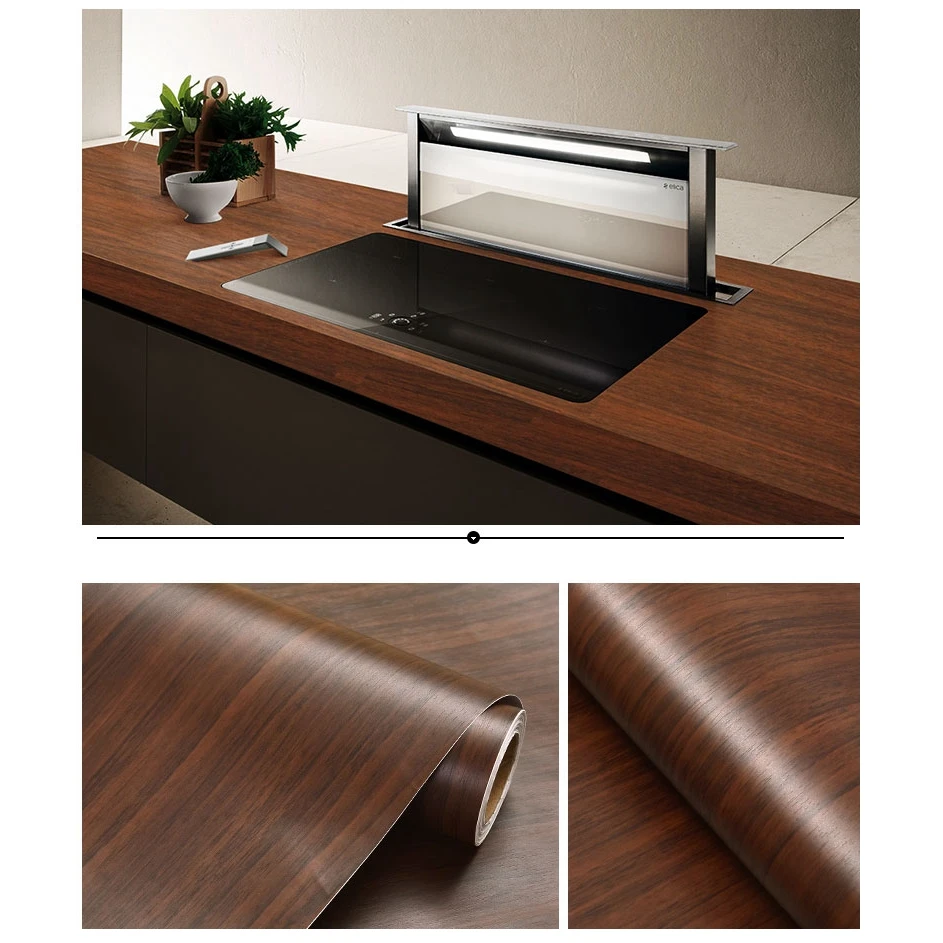 100Micron Floor Film  PVC Plain Wooden Decoration Film Self-Adhesive PVC Vinyl Roll for Floor Decoration