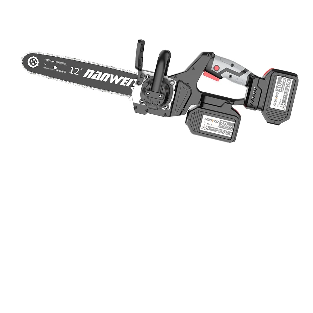 NANWEI Industrial Brushless Industrial Electric Chain Saw DIY Set For 12-inch Electric Woodworking Tool lumbering Home DIY