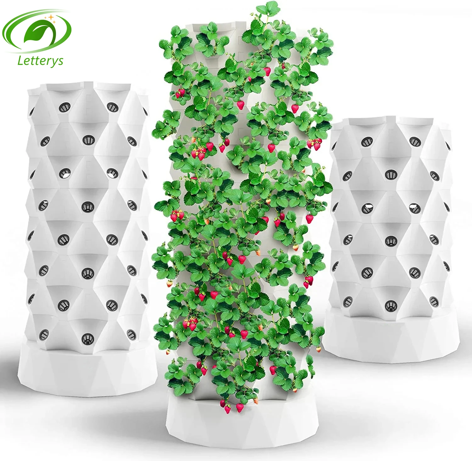 Vertical Aeroponic Hydroponic Growing System Pineapple Automatic Watering Growing Systems Grow Tower