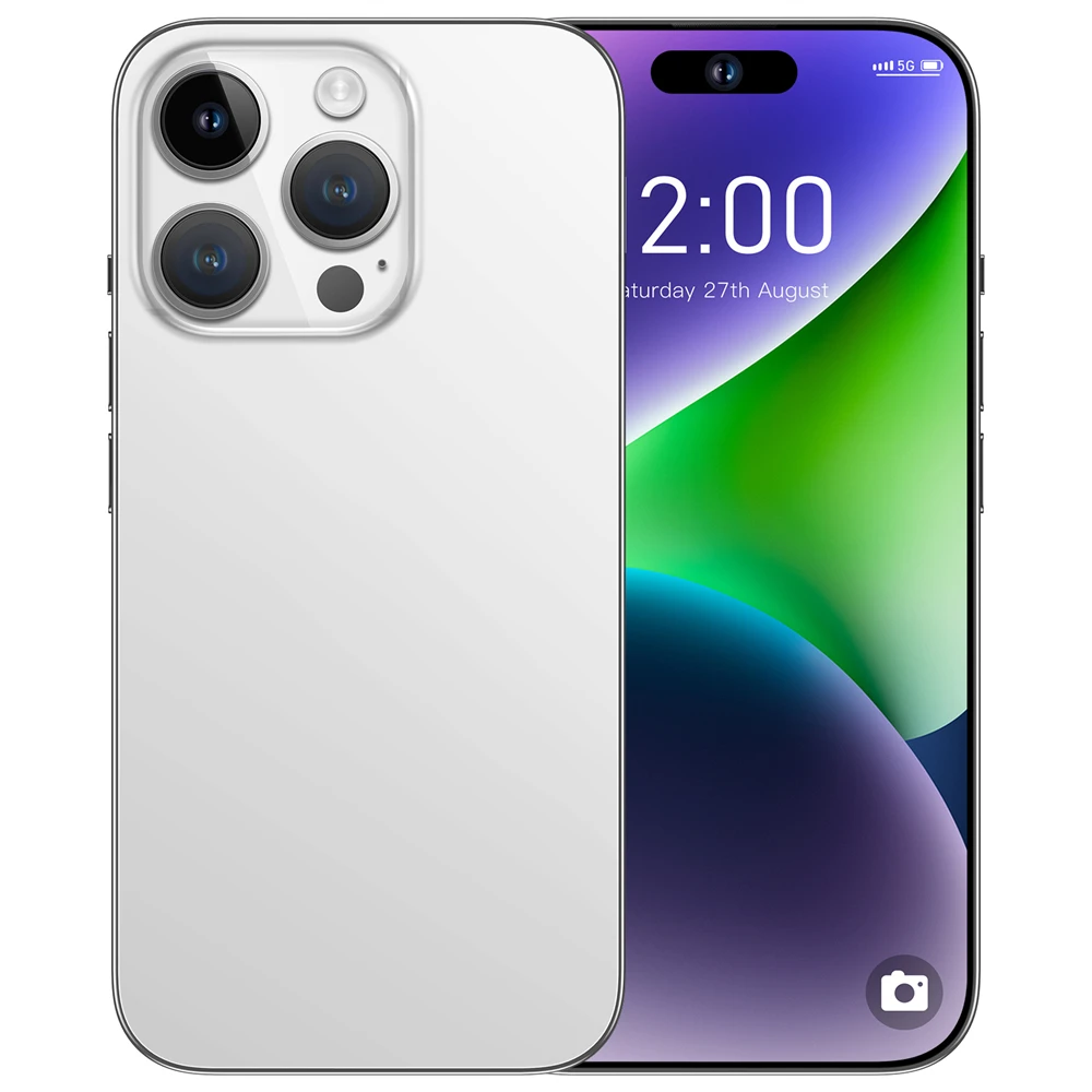 High quality mobile phone i14 Pro Max 4G/5G Hot Android phone 7.3inch 16gb+1t Dual SIM gaming smartphone