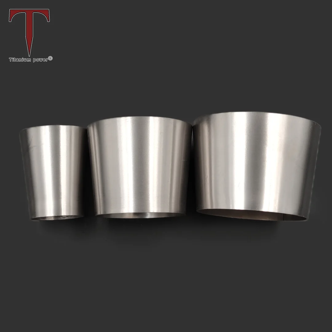 Tanium Customizable 1.0mm Thick Concentric Pipe Reducer Titanium Polished Cone Connector Exhaust Pipe Transition Parts for Cars